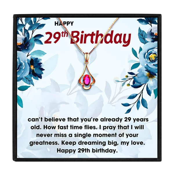 29th Birthday Gift For Her - Pure Silver Necklace Gift Set
