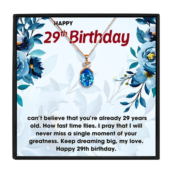 29th Birthday Gift For Her - Pure Silver Necklace Gift Set