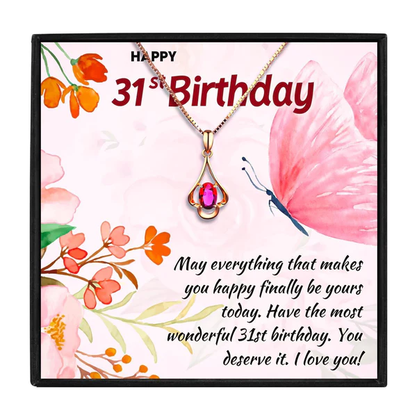 31st Birthday Gift For Her - Pure Silver Necklace Gift Set