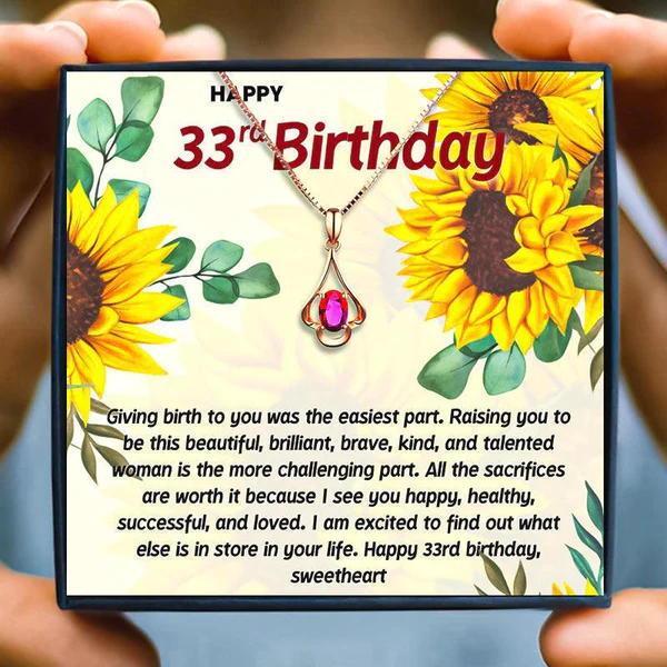 33rd Birthday Gift For Her - Pure Silver Necklace Gift Set