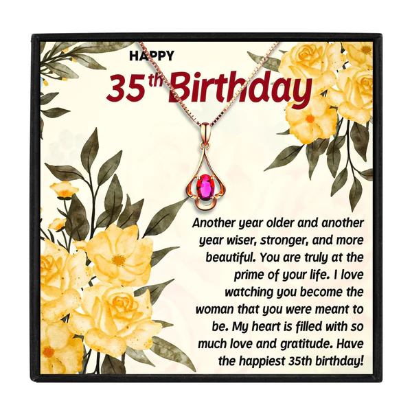 35th Birthday Gift For Her - Pure Silver Necklace Gift Set