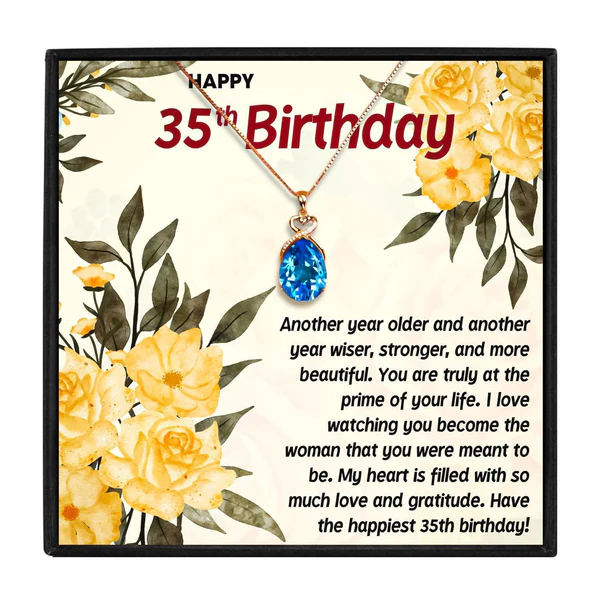 35th Birthday Gift For Her - Pure Silver Necklace Gift Set