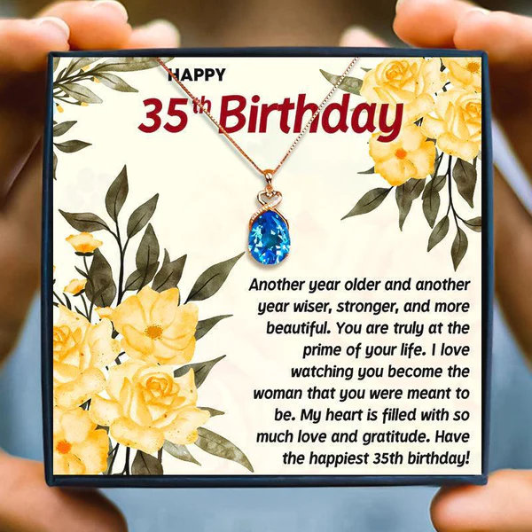 35th Birthday Gift For Her - Pure Silver Necklace Gift Set