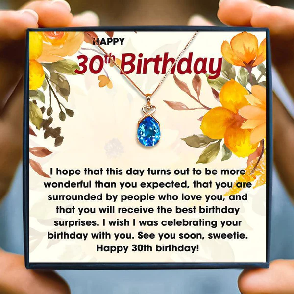 30th Birthday Gift For Her - Pure Silver Necklace Gift Set