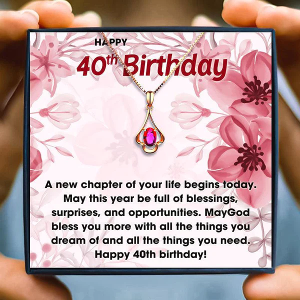 40th Birthday Gift For Her - Pure Silver Necklace Gift Set