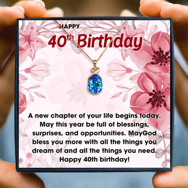 40th Birthday Gift For Her - Pure Silver Necklace Gift Set